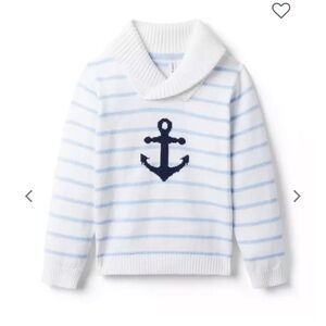 Janie and Jack White and Blue Knit Sweater
